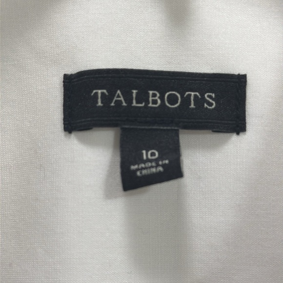 Talbots Women's Sleeveless White Top SZ 10 Classic cotton basic summer crisp - Picture 2 of 6